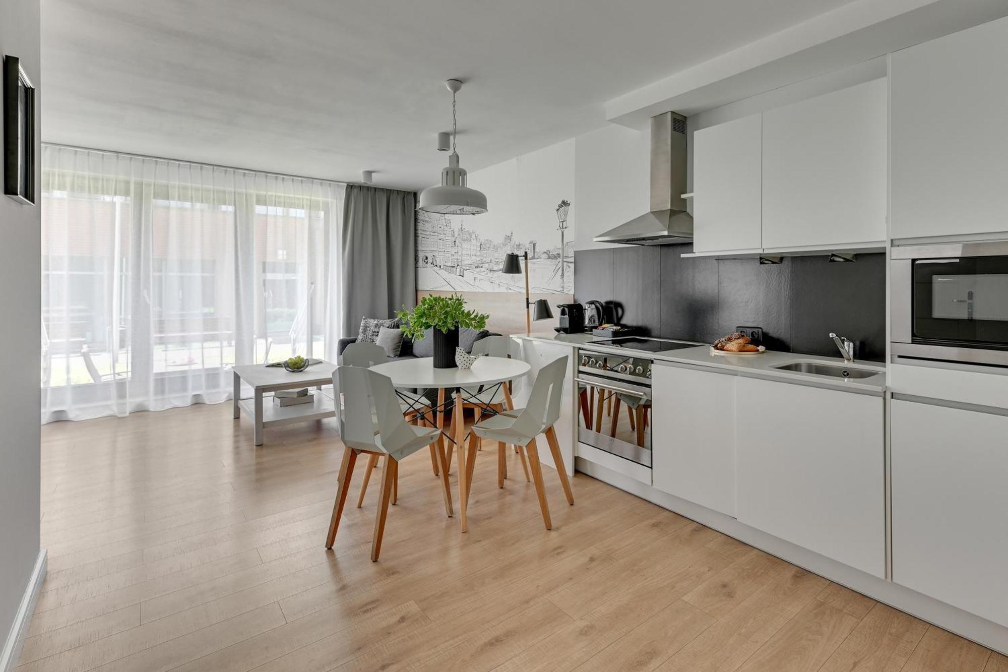 Waterlane Riverside - Spa, Pool, Gym & Parking By Downtown Apartments Gdansk Oda fotoğraf